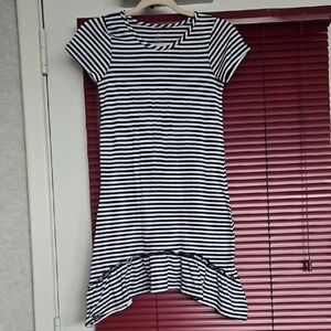 Black and White Striped Dress